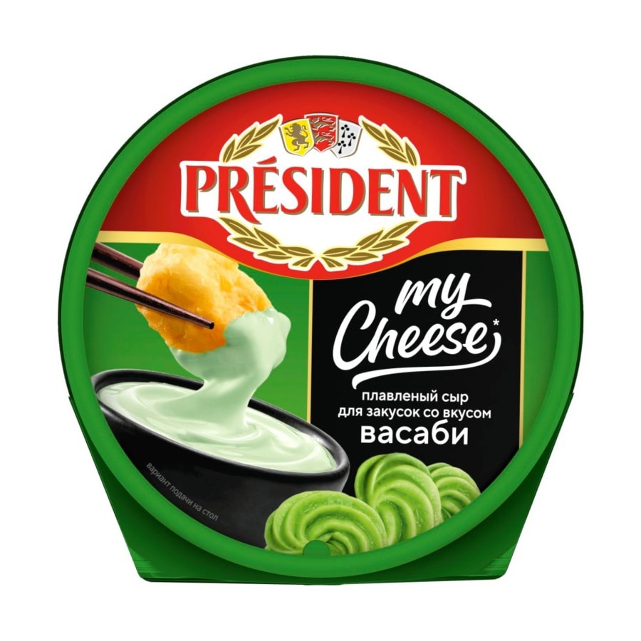 Сыр PRESIDENT My Cheese васаби плавленый 51% 125 г.